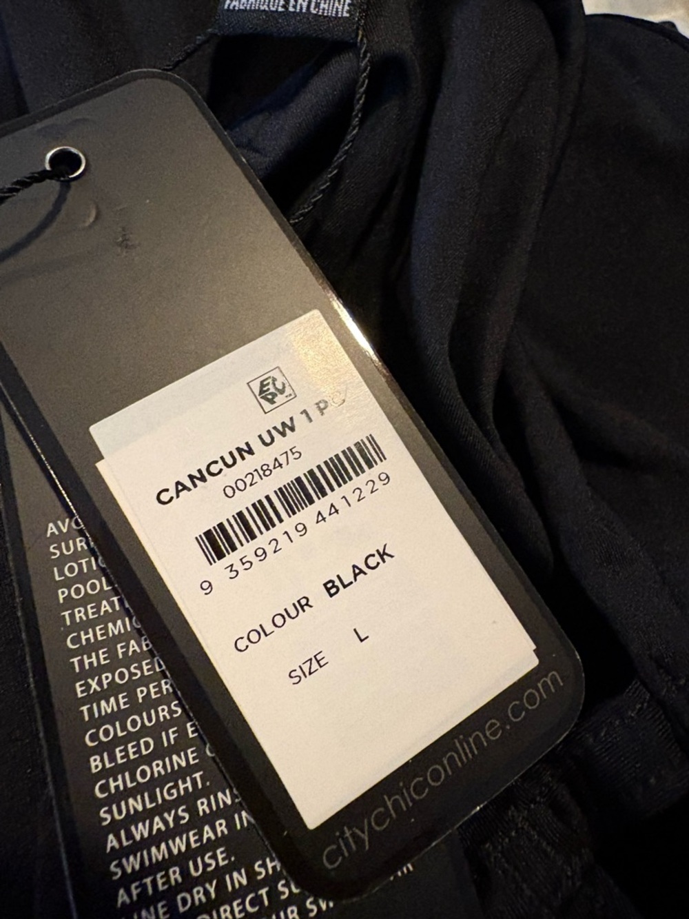 NWT City Chic Cancun Black One Piece Bathing Swimsuit Suit - Picture 7 of 11
